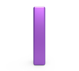 3d purple letter I
