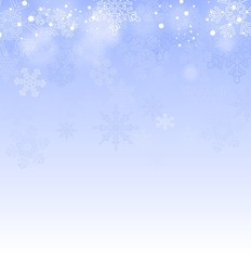 abstract blue Christmas background with snowflakes