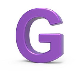 3d purple letter G