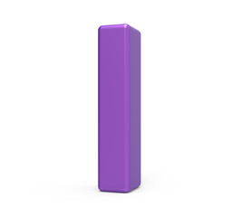3d purple letter I