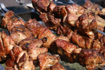 Food meat on grill