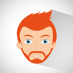 man character hipster style vector illustration design