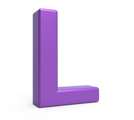 3d purple letter L