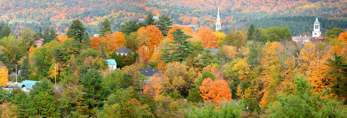 Beautiful city of Saint Johnsbury in Vermont