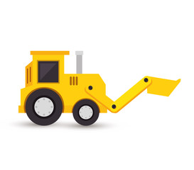 excavator toy isolated icon vector illustration design