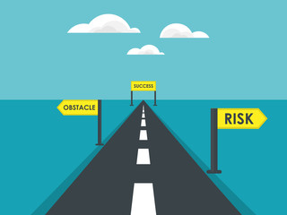 Road To Success Concept. Vector illustration