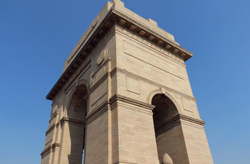 Fototapeta na wymiar India Gate, one of the landmarks in New Delhi, India. It is originally called the All India War Memorial, for the 70,000 dead Indian soldiers in the wars.