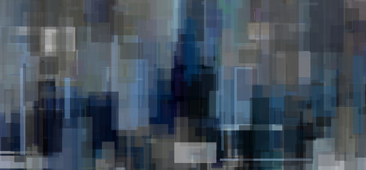Panele Szklane  Szary niebieski abstrakcyjny obraz geometryczny