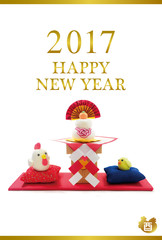 2017年酉年　年賀状テンプレート写真