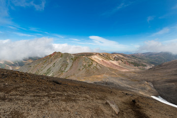 View toward Mamiyadake from Asahidake, Daisetsuzan, Hokkaido, Ja