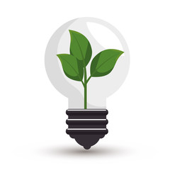 bulb ecology idea isolated icon vector illustration design