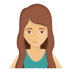 Woman cartoon icon. Female avatar person human and people theme. Isolated design. Vector illustration