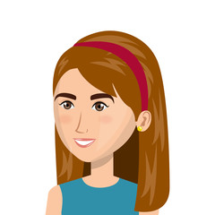 businesswoman character avatar icon vector illustration design