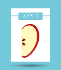 fresh fruits menu healthy vector illustration design