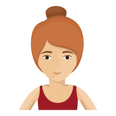 Woman cartoon icon. Female avatar person human and people theme. Isolated design. Vector illustration