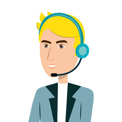 call center agent avatar vector illustration design