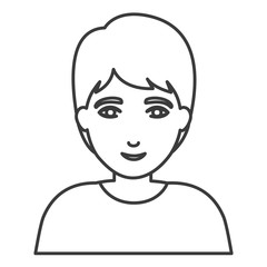 Man cartoon icon. Male avatar person human and people theme. Isolated and silhouette design. Vector illustration