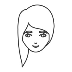 Woman cartoon icon. Female avatar person human and people theme. Isolated and silhouette design. Vector illustration