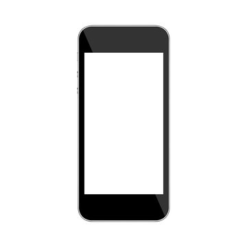 Smart phone isolated on white with clipping path.