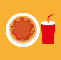delicious breakfast menu icon vector illustration design