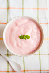 pink yogurt