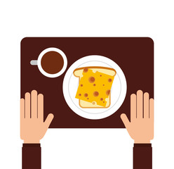 delicious breakfast menu icon vector illustration design