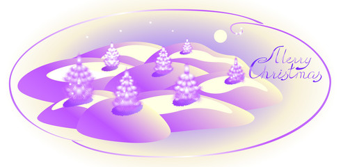 Obraz na płótnie Canvas Card with monochrome Christmas trees. Christmas greeting. EPS10 vector illustration