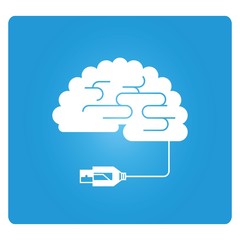 brain and plug icon