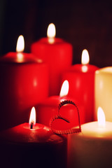 love heart shape candle