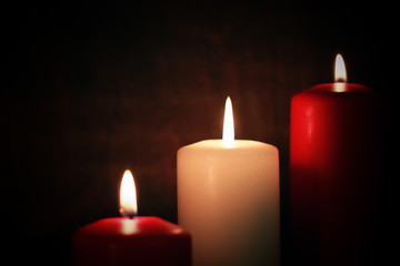 red white candle