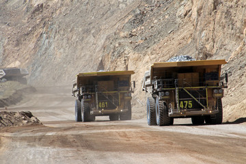 Truck at Chuquicamata, world's biggest open pit copper mine, Calama, Chile