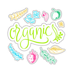 Vector eco friendly concept - design element made from stickers