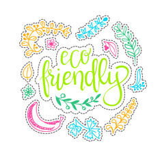 Vector eco friendly concept - design element made from stickers