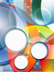 Colorful fresh modern abstract background of wave shapes