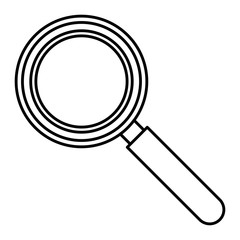 Lupe icon. Tool search magnifying glass zoom and lens theme. Isolated design. Vector illustration
