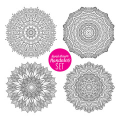 Vector Beautiful Deco Mandala set , Patterned Design Element, 