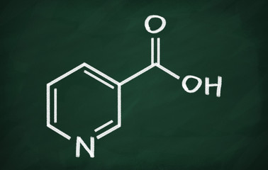 Structural model of Vitamin B3 (Niacine)