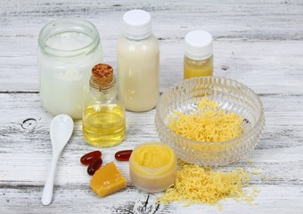 Homemade lip balm, olive & coconut oil, shea butter, beeswax