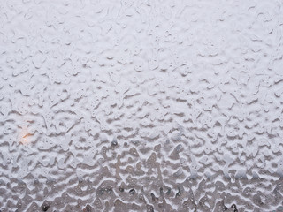 ice and drops on window