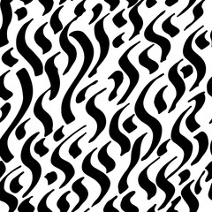 Doodle sketch abstract seamless pattern isolated on the background. Black and white illustration for textile, paper, fabric, decoration.