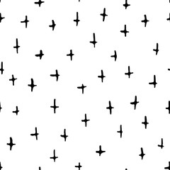 Doodle sketch abstract seamless pattern isolated on the background. Black and white illustration for textile, paper, fabric, decoration.