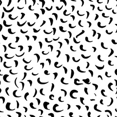 Doodle sketch abstract seamless pattern isolated on the background. Black and white illustration for textile, paper, fabric, decoration.