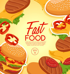 Fast Food Elements : Vector Illustration 