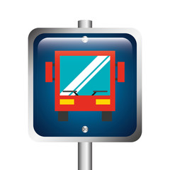 transport bus vehicle icon vector illustration design