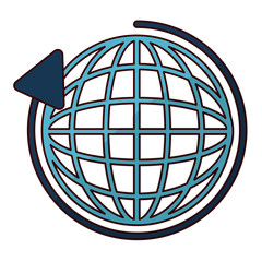 Global sphere icon. Delivery shipping logistic and distribution theme. Isolated design. Vector illustration