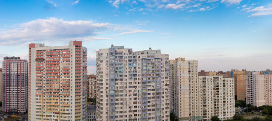 Panorama of modern multistory apartment complex © An-T