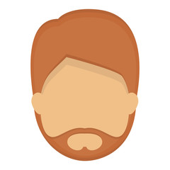 Man head icon. Male avatar person human and people theme. Isolated design. Vector illustration