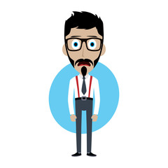 businessman office guy funny cartoon character