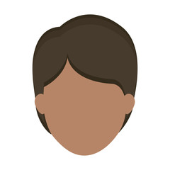 Man head icon. Male avatar person human and people theme. Isolated design. Vector illustration