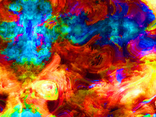 Fototapeta na wymiar Colorful fractal artwork. Computer generated abstract background
